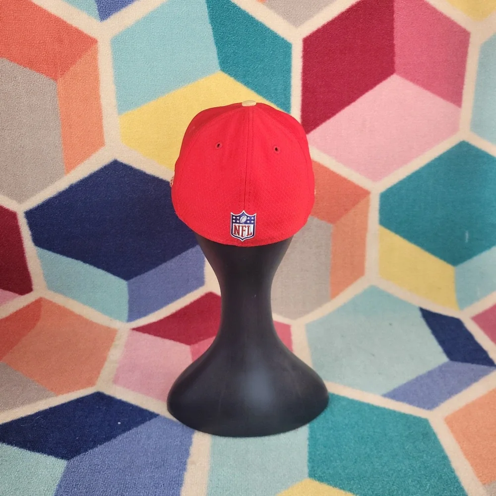 New Era 59FIFTY San Francisco 49ers Fitted Hat Red Gold NFL Size 6 7/8 Cap